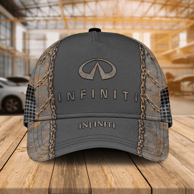 Infiniti Logo Trucker Cap – Stylish Mesh Back Hat With Rustic Design For Auto Enthusiasts
