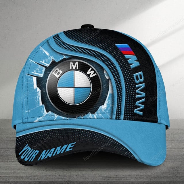 Customizable Bmw Logo Cap - Stylish Blue Design With Your Name - Perfect Gift For Car Enthusiasts