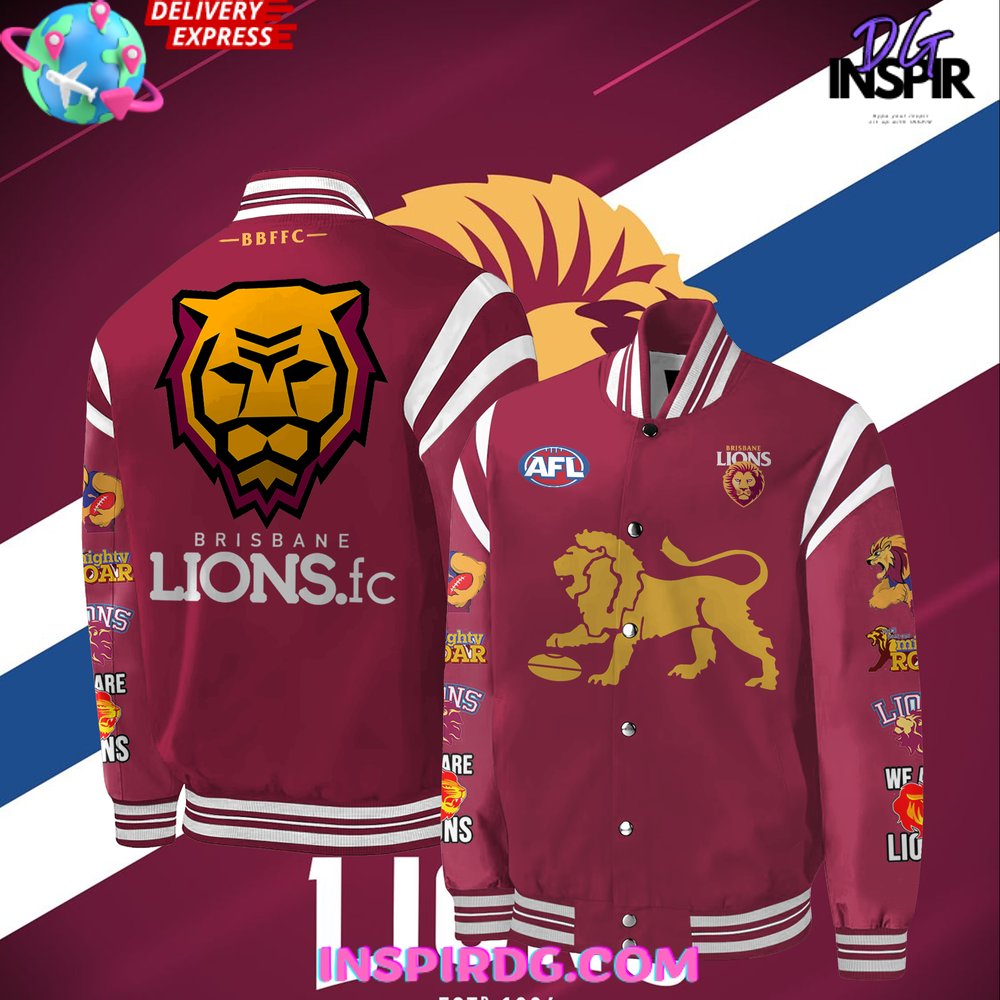 Afl Brisbane Lions 2024 New Special Baseball Jacket