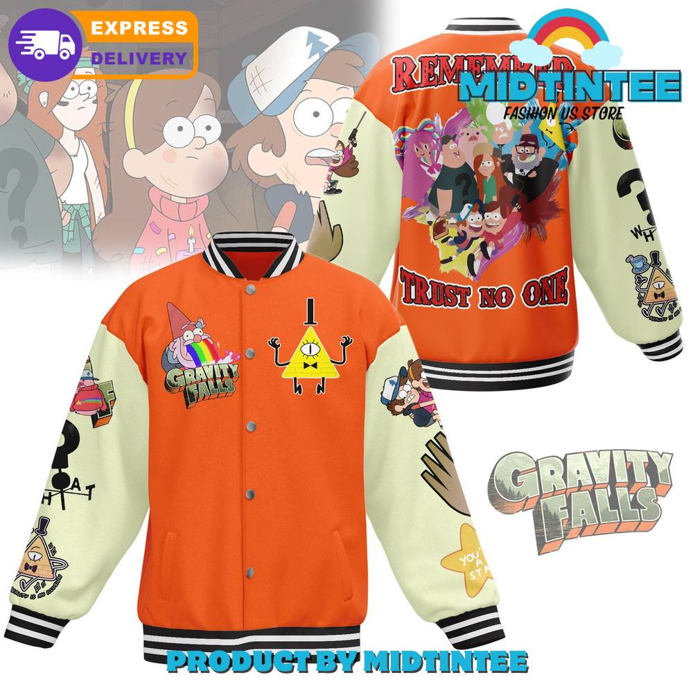 Gravity Falls Themed Varsity Jacket - Vibrant Design, Express Delivery
