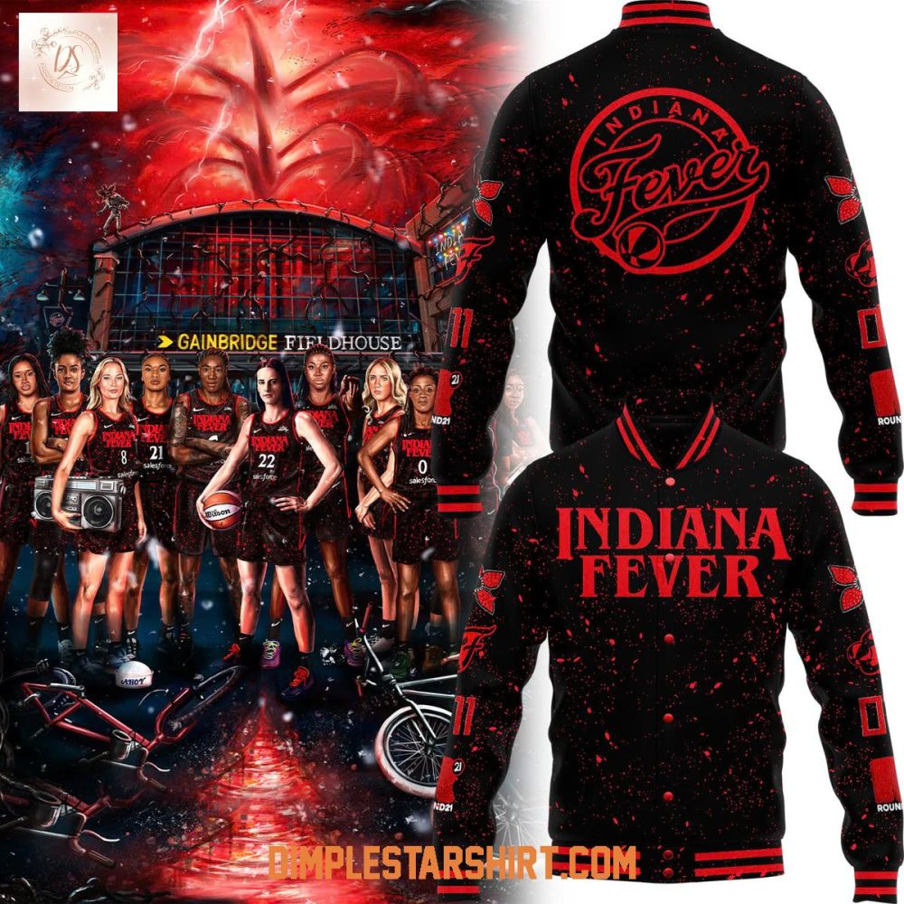Indiana Fever Caitlin Clark Stranger Things Baseball Jacket