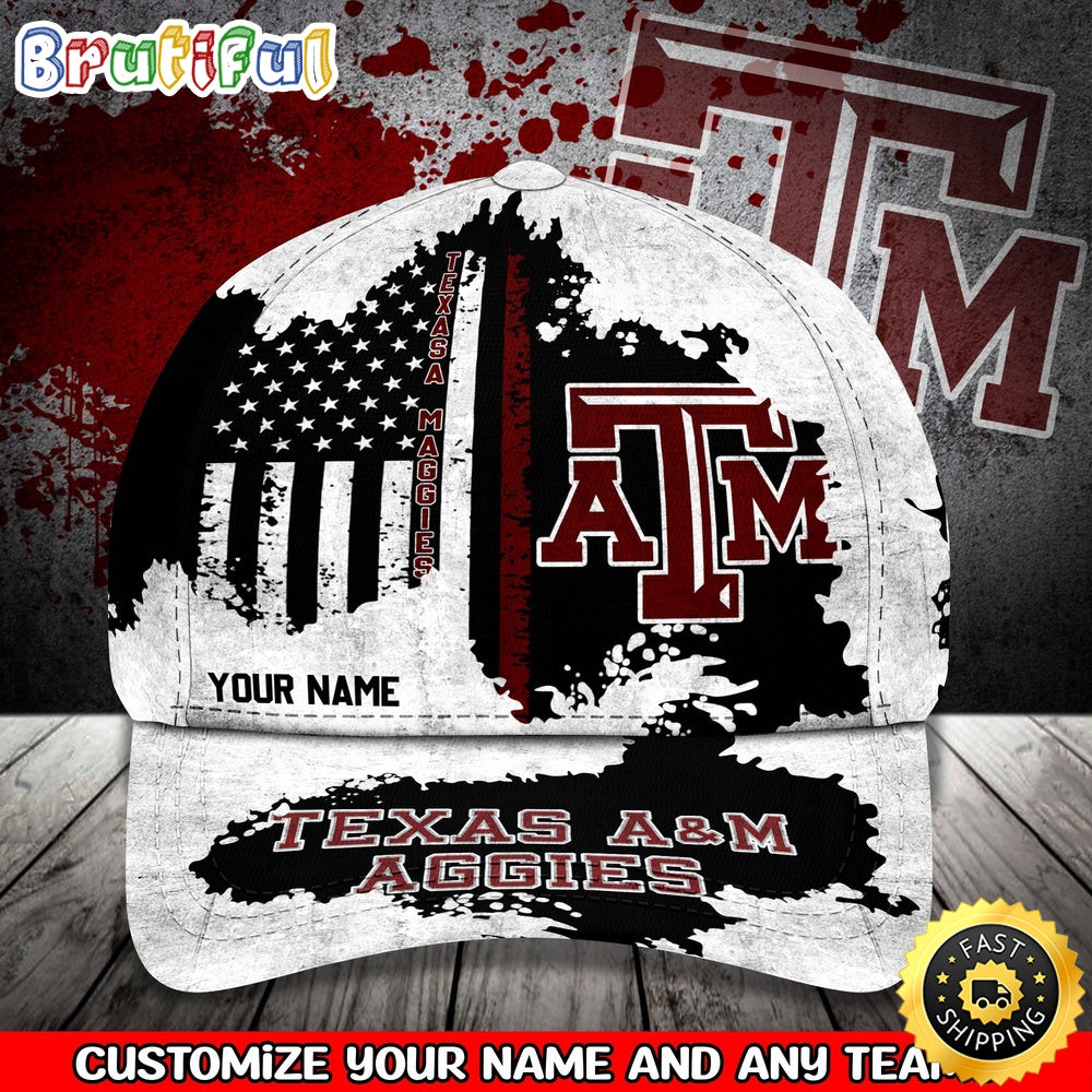 Ncaa Texas A&amp;Ampm Aggies Baseball Cap Your Name Custom Baseball Cap