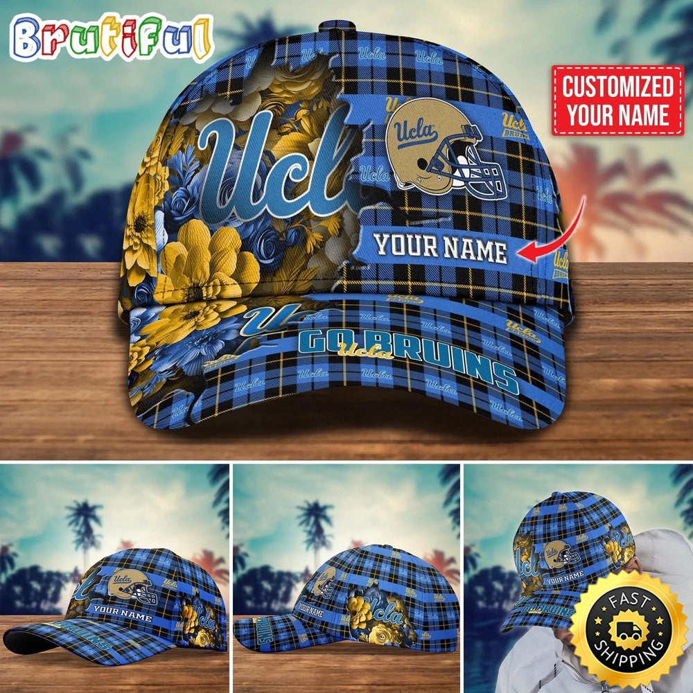 Ncaa Ucla Bruins Baseball Cap Flower Custom Name Cap