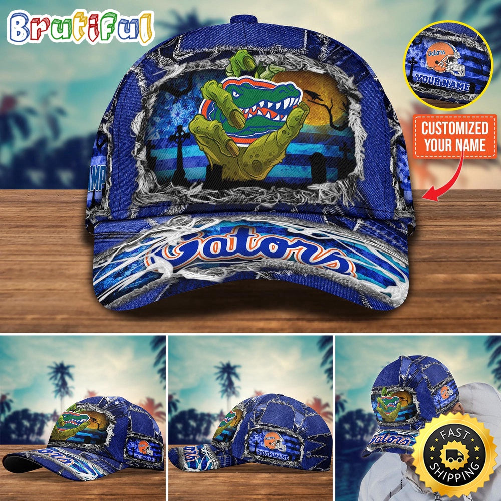 Ncaa Florida Gators Baseball Cap Halloween Custom Name Cap