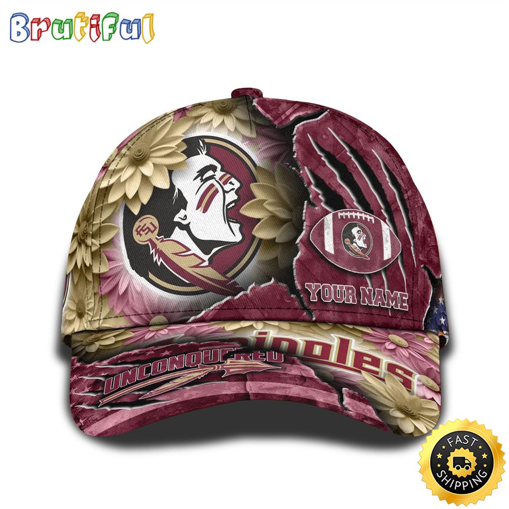 Personalized Ncaa Florida State Seminoles All Over Print Baseball Cap The Perfect Way To Rep Your Team