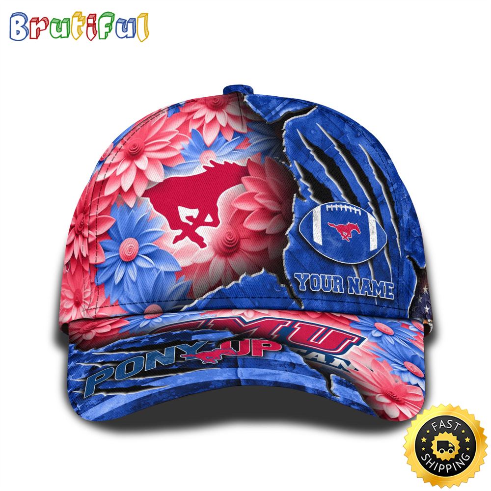 Personalized Ncaa Smu Mustangs All Over Print Baseball Cap The Perfect Way To Rep Your Team
