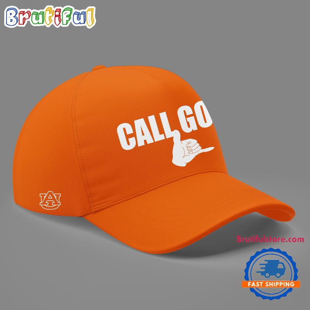 Auburn Tigers Basketball Call God 3D Print Orange Cap