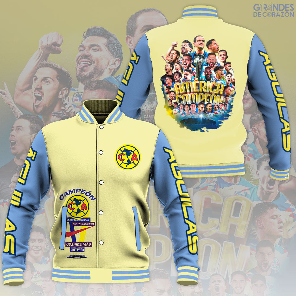 Club América Champions Jacket - Celebrate Victory In Style! Limited Edition Varsity Bomber