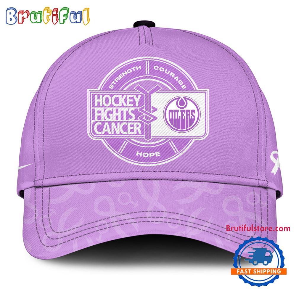Edmonton Oilers 2025 Nhl Hockey Fights Cancer Limited Edition Cap