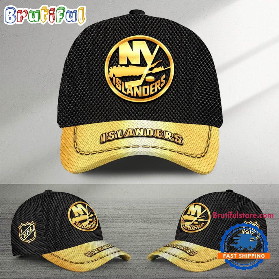 Nhl New York Islanders Black And Gold Design Cap Hats
