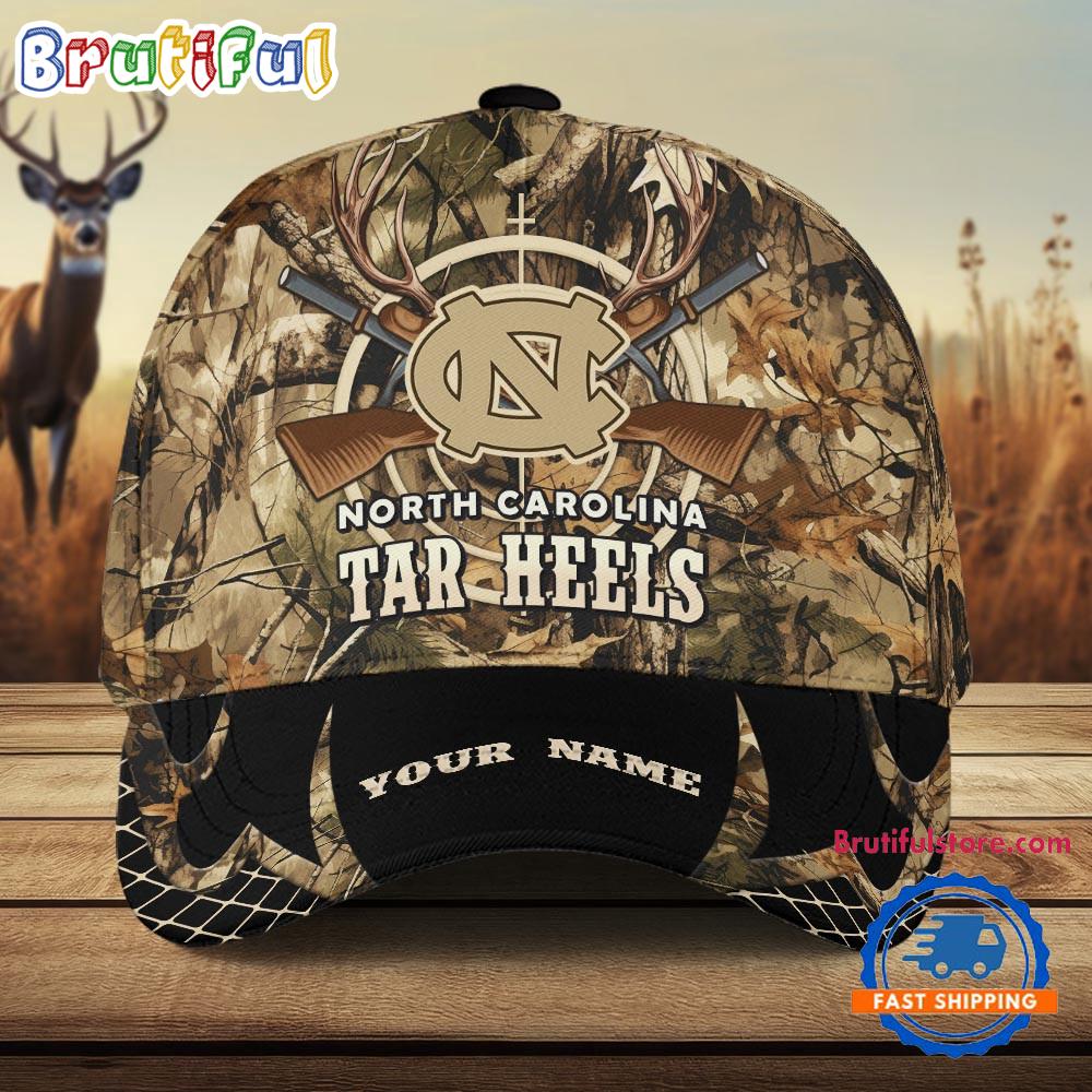 North Carolina Tar Heels Camo Hunting Cap, Sport Team Camo Hunting Hats