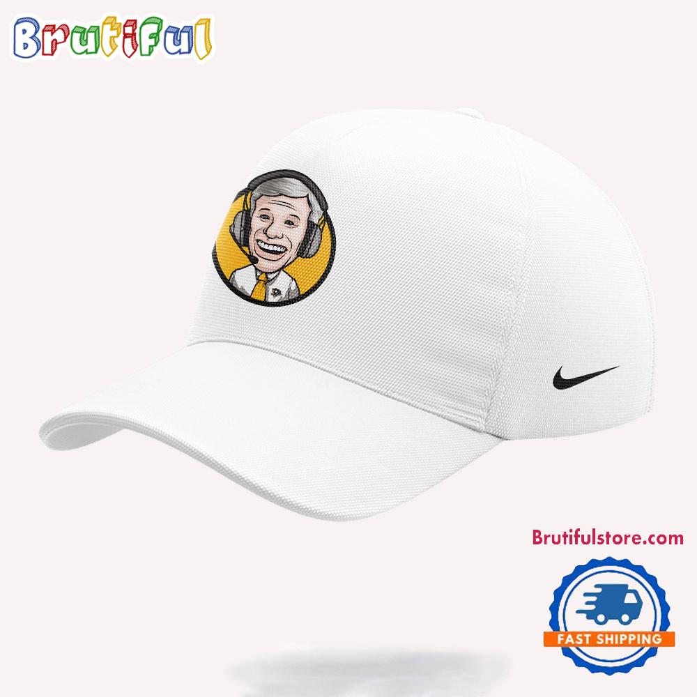 Pittsburgh Penguins Honoring The Legend Mike Lange Voice Of The Penguins White 3D Caps