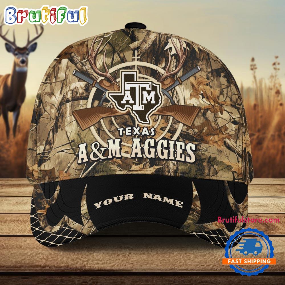 Texas Am Aggies Camo Hunting Cap, Sport Team Camo Hunting Hats